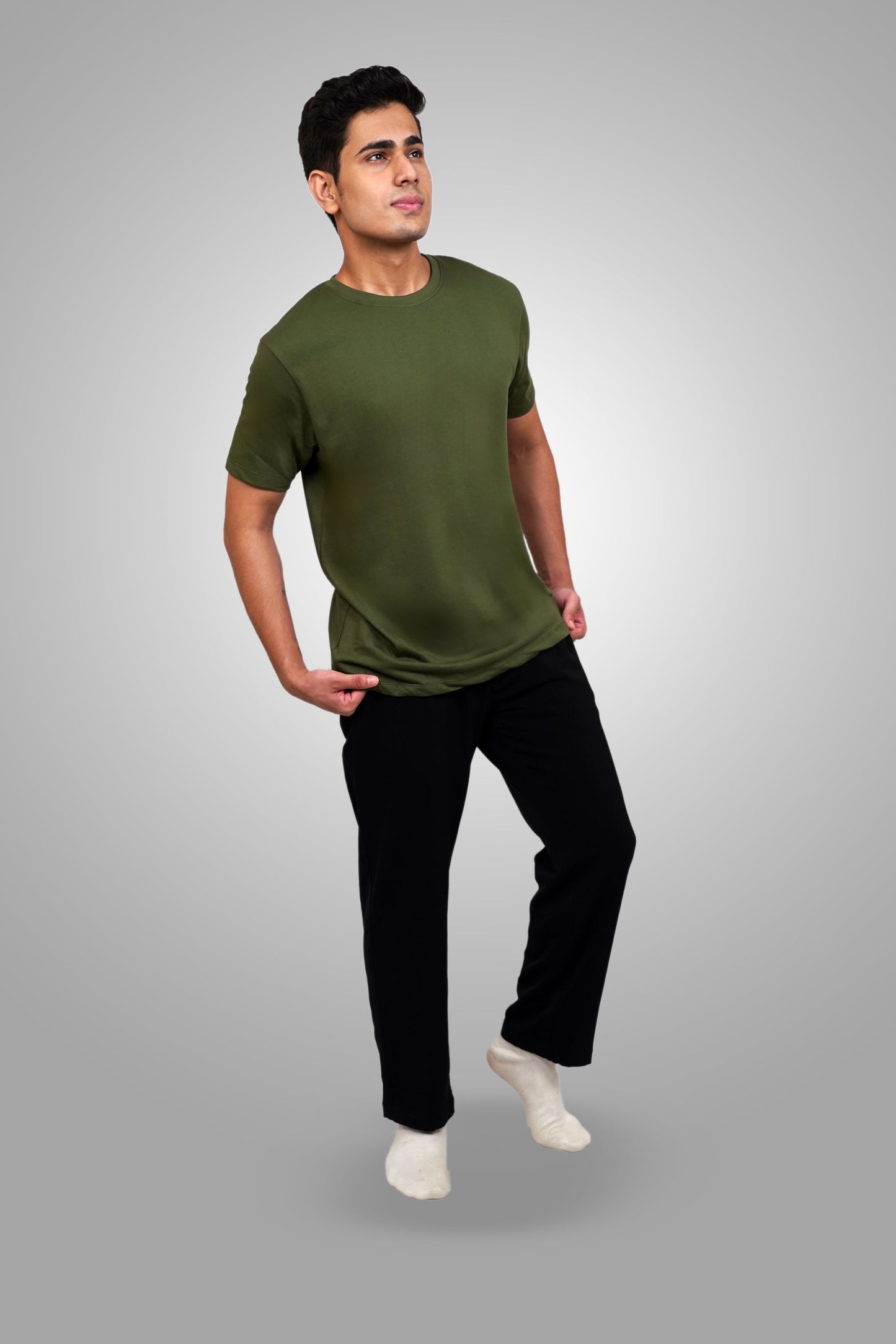 PoshFlair Classic Round Neck T-Shirt
