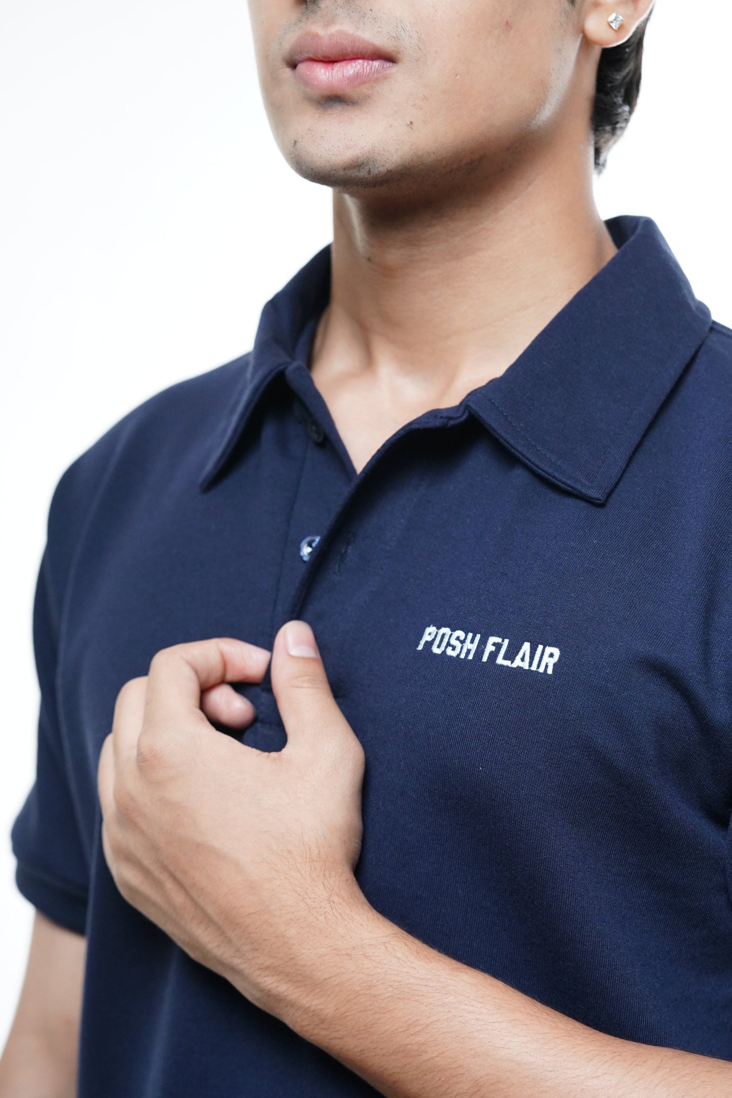 Men's Half Sleeve Poshflair Named Embroidery Polo t-shirt
