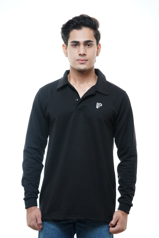Men's Full sleeve's Polo Embroidery Logo Tshirt