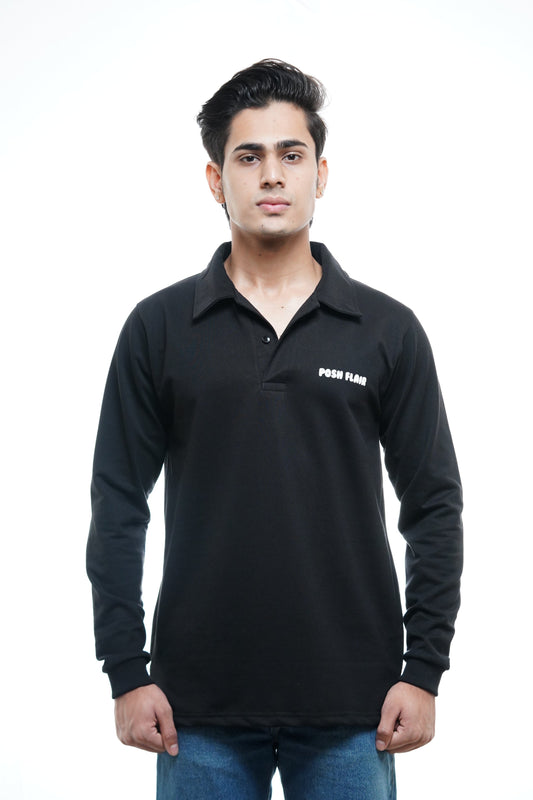 Men's Full Sleeve's Polo Bubble Puff T-shirt