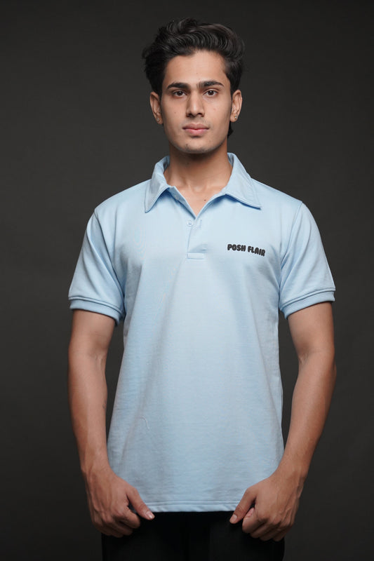 Men's Half Sleeve Poshflair Bubble Puff Polo t-shirt