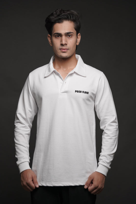 Men's Full Sleeve's Polo Bubble Puff T-shirt